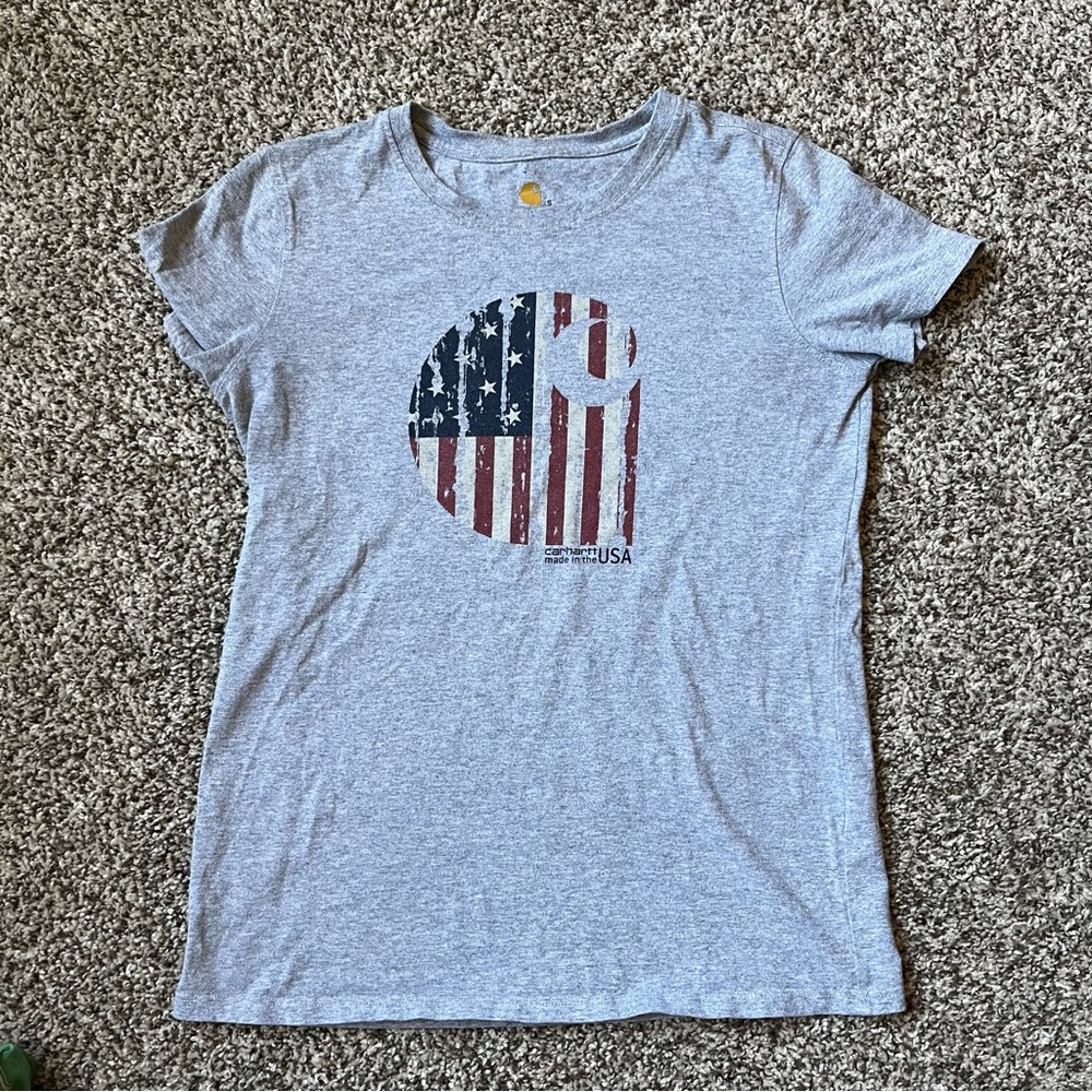 Carhartt Gray T-Shirt with Gold Logo